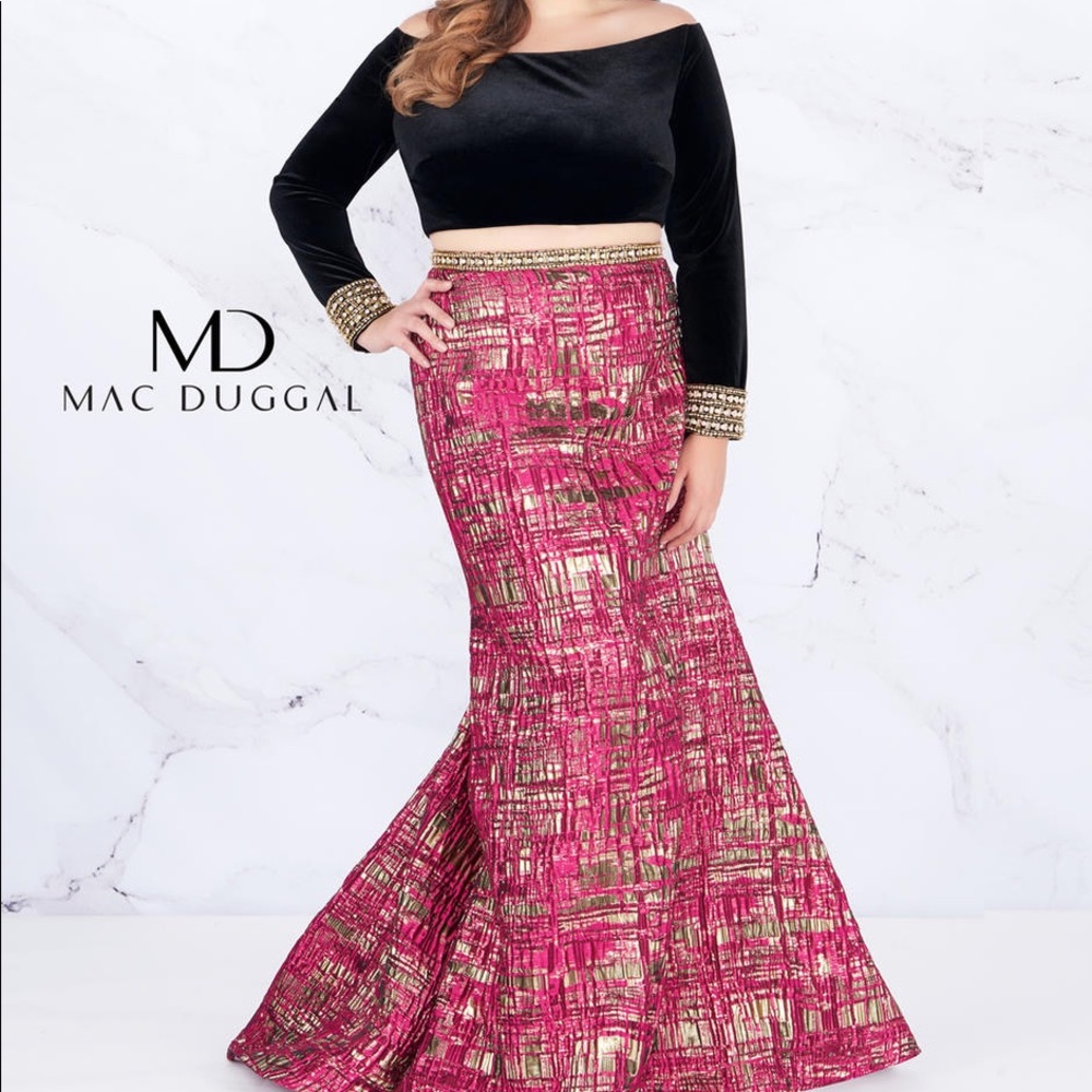 Mac Duggal piece prom pageant dress